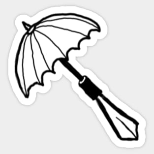 umbrella knife show inspired Sticker